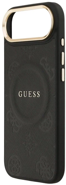 Etui Guess Peony Hot Stamp MagSafe do Apple iPhone Air Black (3666339519681) - obraz 5