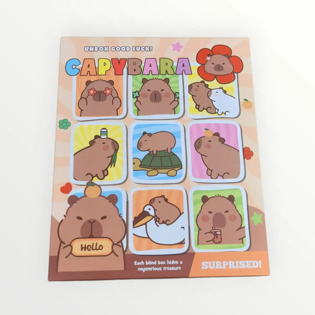 Комплект адвент календарь подарочный с игрушками брелоками фигурками для детей девочек мальчиков 9 ячеек (482158-Prob) Капибара - изображение 2