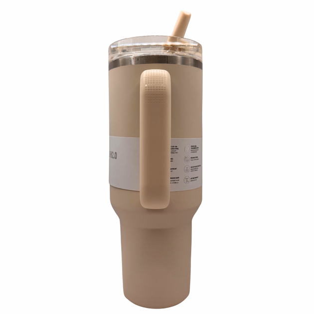 Термос термокружка Stanley Quencher ProTour Flip Straw Tumbler 1,18 л из нержавеющей стали Creamy Beige KT7001948 - изображение 5