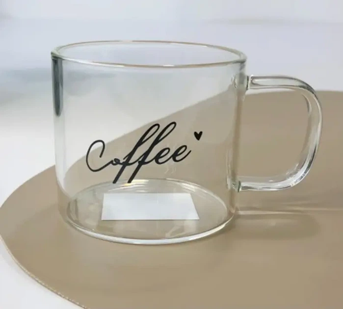 Чашка стеклянная для кофе "Coffee-Lover" 280мл Olens - Фото 1 Чашка стеклянная для кофе "Coffee-Lover" 280мл Olens - изображение 1