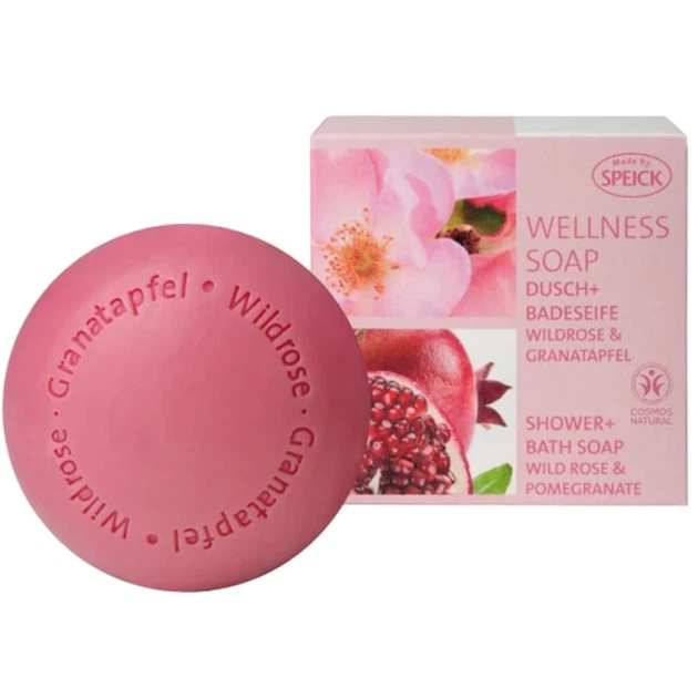 Мило для душу та ванни Speick Wellness Soap Sea Wild Rose & Pomegranate з екстрактом шипшини та граната 200 г - Фото 1 Мило для душу та ванни Speick Wellness Soap Sea Wild Rose & Pomegranate з екстрактом шипшини та граната 200 г - зображення 1