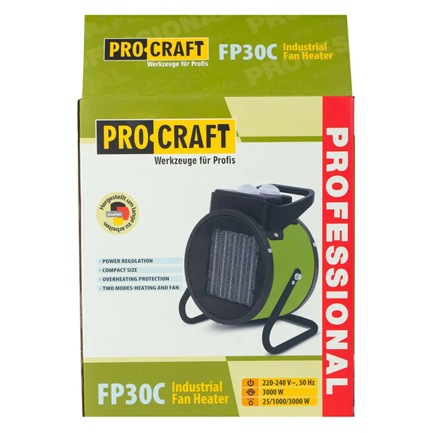 Тепловентилятор керамический Procraft FP30C (3000 Ватт. керамика) - изображение 2