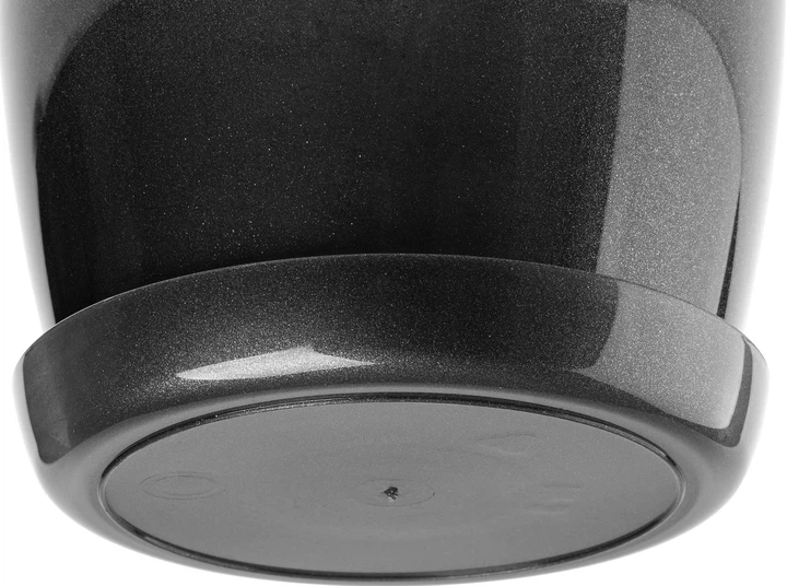 Doniczka na kwiaty z podstawką Kadax Agen 20 cm 3 szt. Grafitowa (K10593) - obraz 2