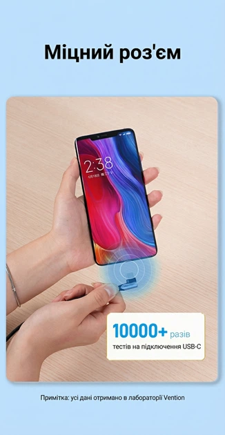 Кабель Vention USB-C to USB-C PD 100W 5A Угловой 90° 1 м Черный (TANHF) - Фото 13 Кабель Vention USB-C to USB-C PD 100W 5A Угловой 90° 1 м Черный (TANHF) - изображение 13