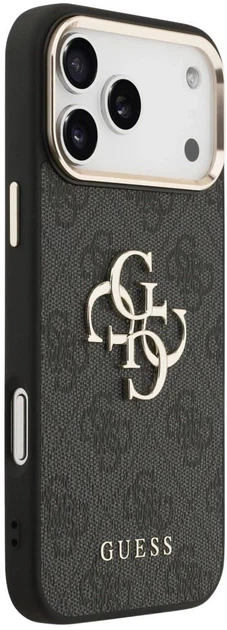 Etui Guess 4G Big 4G Classic Logo do Apple iPhone 17 Pro Max Black and Gold (3666339521622) - obraz 4