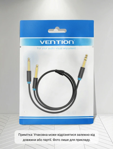 Аудиокабель Vention Jack 6.5 мм TRS - 2x Jack 6.5 мм TS 3 м позолоченные контакты Черный (BATBI) - Фото 12 Аудиокабель Vention Jack 6.5 мм TRS - 2x Jack 6.5 мм TS 3 м позолоченные контакты Черный (BATBI) - изображение 12