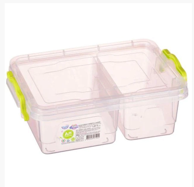 Контейнер харчовий подвійний "Al-Plastik" Twin Box 1,03 л (21,2 х14,1х8 см) - зображення 2