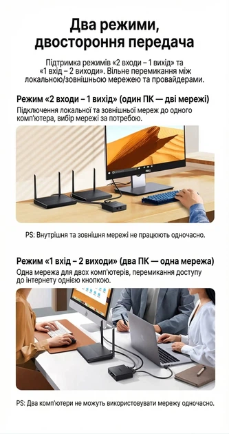 Мережевий перемикач Ugreen CM782 Ethernet RJ45 1000 Мбіт/с двонаправлений Чорний (55472) - зображення 4