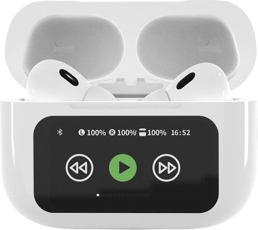 Навушники Gembird TWS-LCD-ANC-01-W White - зображення 2