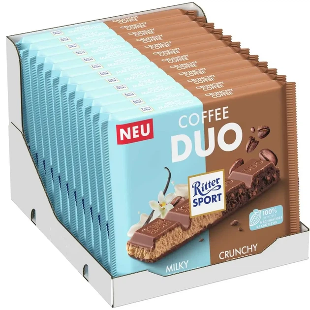 Шоколад Ritter Sport Coffee Duo Ріттер Спорт молочний макіато та хрумка кава 218 г - зображення 5