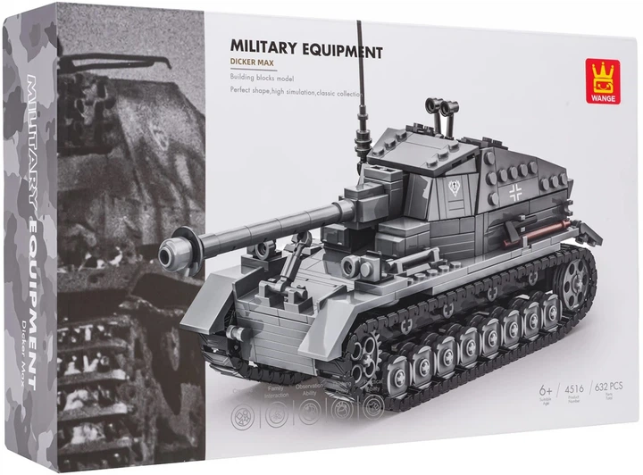 Zestaw klocków Tank Dicker Max Szary 632 elementy (5903864973365) - obraz 1
