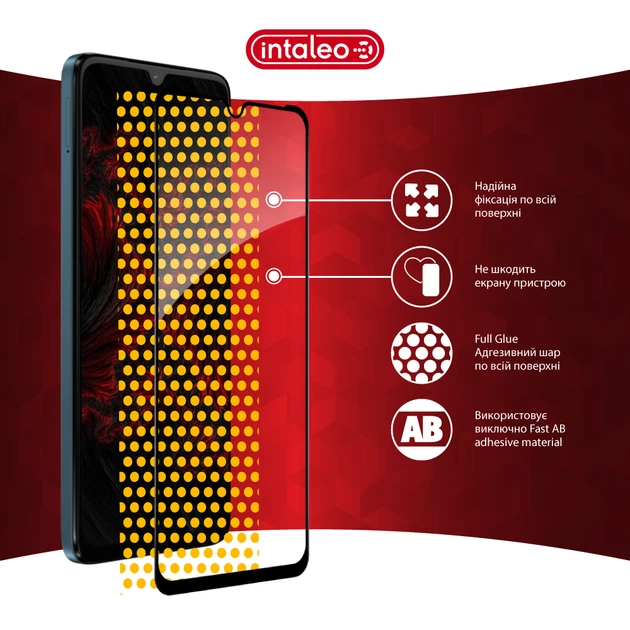 Защитное стекло для смартфона Motorola Moto G06 Power Intaleo Full Glue ESD Black (1283126631030) - изображение 7