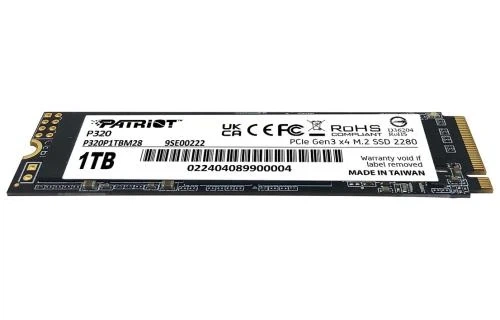 Твердотельный накопитель SSD 1Tb, Patriot P320, PCI-E 3.0 x4, M.2 (P320P1TBM28) - Фото 6 Твердотельный накопитель SSD 1Tb, Patriot P320, PCI-E 3.0 x4, M.2 (P320P1TBM28) - изображение 6