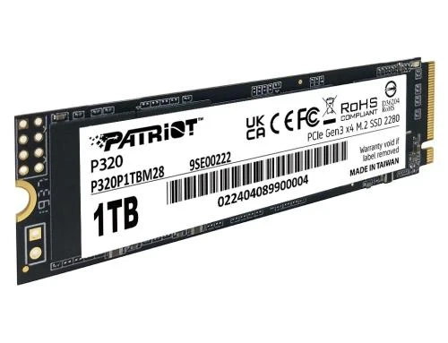 Твердотельный накопитель SSD 1Tb, Patriot P320, PCI-E 3.0 x4, M.2 (P320P1TBM28) - Фото 7 Твердотельный накопитель SSD 1Tb, Patriot P320, PCI-E 3.0 x4, M.2 (P320P1TBM28) - изображение 7