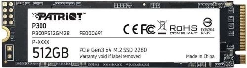 Твердотельный накопитель SSD 512Gb, Patriot P300, PCI-E 3.0 x4, M.2 (P300P512GM28) - Фото 2 Твердотельный накопитель SSD 512Gb, Patriot P300, PCI-E 3.0 x4, M.2 (P300P512GM28) - изображение 2