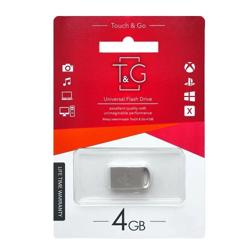 Флеш накопичувач USB 4Gb T&G Metal TG105, Silver, USB 2.0 (TG105-4G) - зображення 5