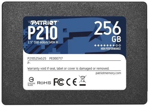 Твердотельный накопитель SSD 256Gb, Patriot P210, SATA3, 2.5" (P210S256G25) - Фото 4 Твердотельный накопитель SSD 256Gb, Patriot P210, SATA3, 2.5" (P210S256G25) - изображение 4