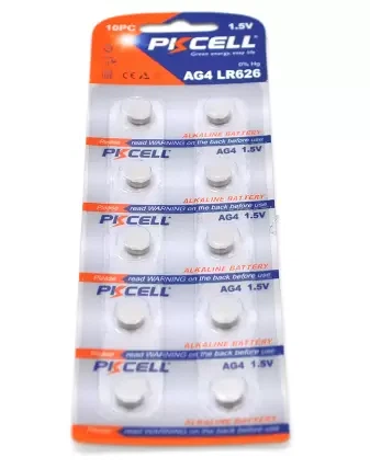 Батарейки AG4/LR626, PKCELL, 10 шт, Blister (AG4-10B) - Фото 2 Батарейки AG4/LR626, PKCELL, 10 шт, Blister (AG4-10B) - изображение 2
