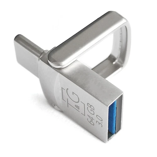 Флеш накопичувач USB 64Gb T&G Metal TG104, Silver, Type-C / USB 3.0 (TG104TC-64G3) - зображення 5