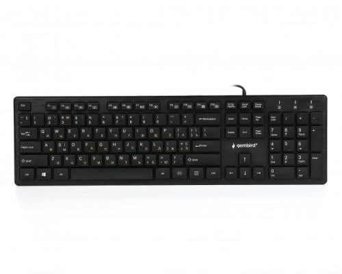 Клавіатура Gembird KB-MCH-03-UA Black, тонка, мультимедійна, USB (KB-MCH-03-UA) - зображення 4