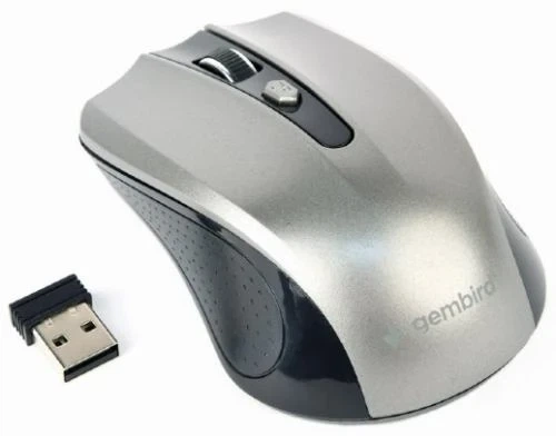 Мышь Gembird MUSW-4B-04-BG беспроводная, Black/Grey, dpi:1600, USB, 2xAAА (MUSW-4B-04-BG) - изображение 5