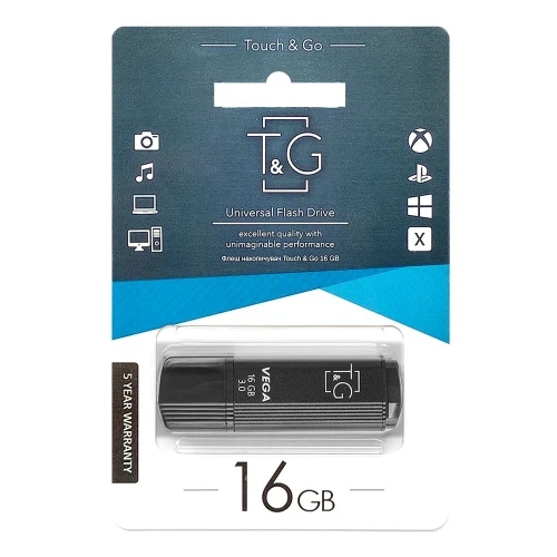 Флеш накопичувач USB 16Gb T&G Vega TG121, Black, USB 2.0 (TG121-16GBBK) - зображення 5