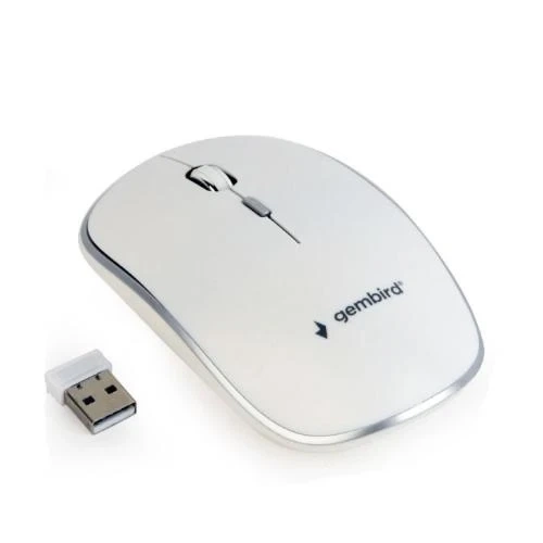 Мышь Gembird MUSW-4B-01 беспроводная, White, dpi:1600, USB, 2xAAА (MUSW-4B-01-W) - изображение 5