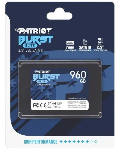Твердотельный накопитель SSD 960Gb, Patriot Burst Elite, SATA3, 2.5" (PBE960GS25SSDR) - изображение 5