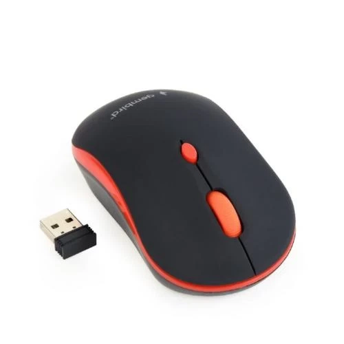 Миша Gembird MUSW-4B-03-R бездротова, Black/Red, dpi:1600, USB, 2xAAА (MUSW-4B-03-R) - зображення 4