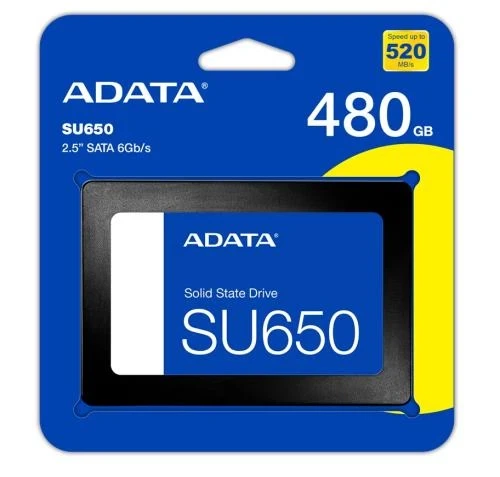 Твердотельный накопитель SSD 480Gb, ADATA Ultimate SU650, SATA3, 2.5" (ASU650SS-480GT-R) - Фото 3 Твердотельный накопитель SSD 480Gb, ADATA Ultimate SU650, SATA3, 2.5" (ASU650SS-480GT-R) - изображение 3