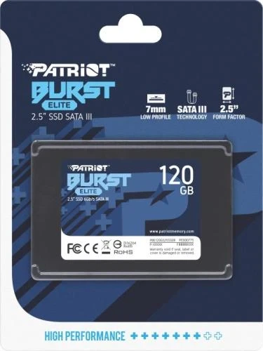 Твердотільний накопичувач SSD 120Gb, Patriot Burst Elite, SATA3, 2.5" (PBE120GS25SSDR) - Фото 6 Твердотільний накопичувач SSD 120Gb, Patriot Burst Elite, SATA3, 2.5" (PBE120GS25SSDR) - зображення 6