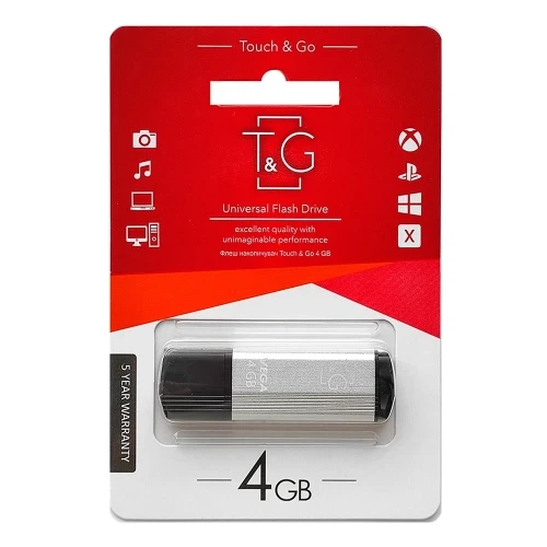 Флеш накопичувач USB 4Gb T&G Vega TG121, Silver, USB 2.0 (TG121-4GBSL) - зображення 5