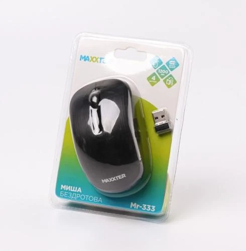 Мышь Maxxter Mr-333 беспроводная, USB, Black - изображение 8