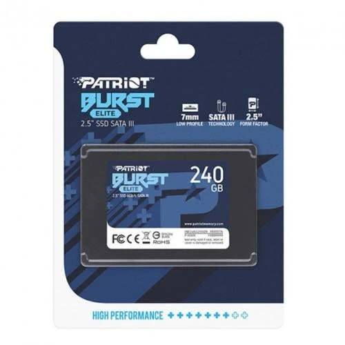 Твердотельный накопитель SSD 240Gb, Patriot Burst Elite, SATA3, 2.5" (PBE240GS25SSDR) - изображение 6