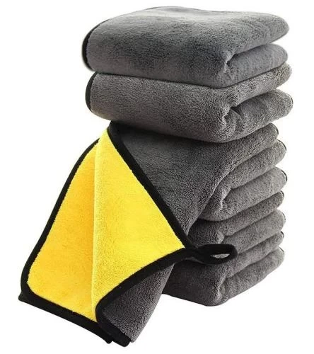 Автополотенце ColorWay, Grey/Yellow, двухслойная микрофибра, 50x60 см, плотность 800 г/м² (CW-5608) - Фото 4 Автополотенце ColorWay, Grey/Yellow, двухслойная микрофибра, 50x60 см, плотность 800 г/м² (CW-5608) - изображение 4