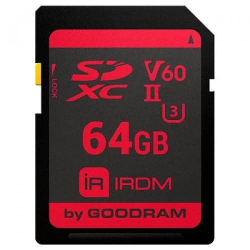 Карта памяти SDXC, 64Gb, Goodram IRDM S6B0 (IR-S6B0-0640R11) - изображение 2