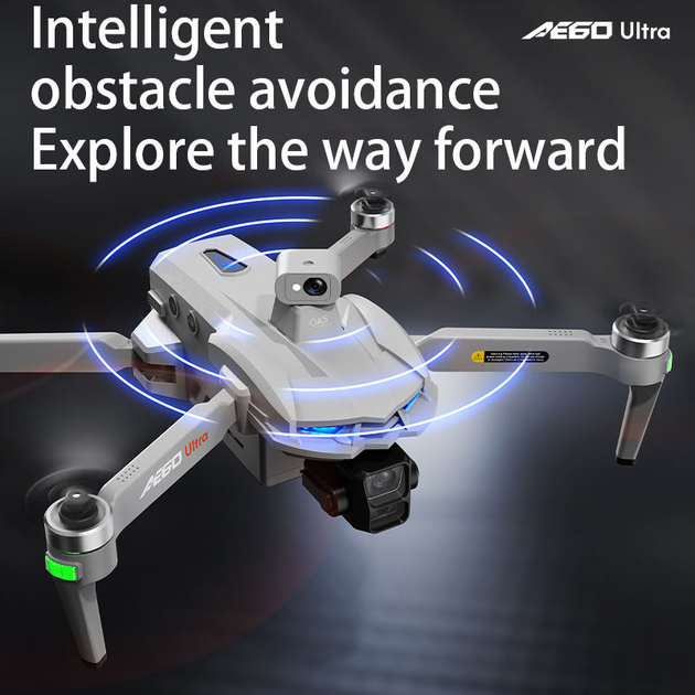 Квадрокоптер AE60 Ultra с дальностью 10 км, Ultra 4K камерой 3-осевым стабилизатором и экраном в пульте - изображение 9