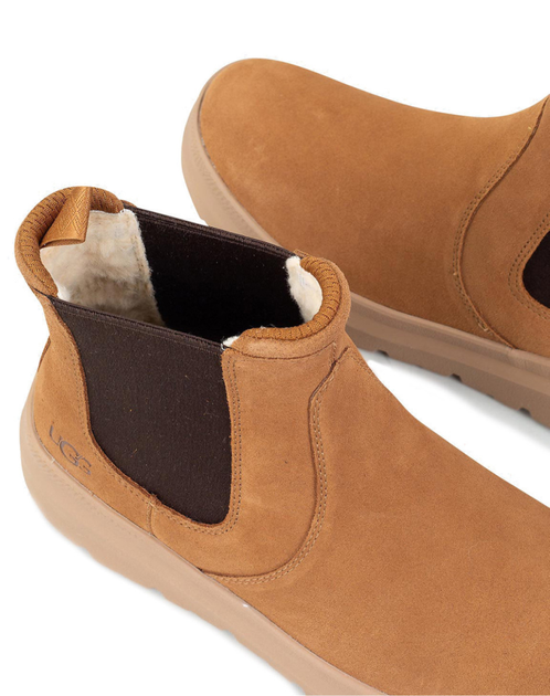 Чоловічі уггі Чоботи Зимові Замшеві Челсі Коричневі UGG Men's Burleigh Chelsea Fashion Boots Chestnut (41, коричневий) - зображення 9