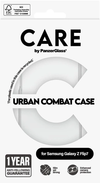 Панель PanzerGlass Flagship Urban Combat для Samsung Galaxy Flip7 Transparent (5715685026416) - зображення 2