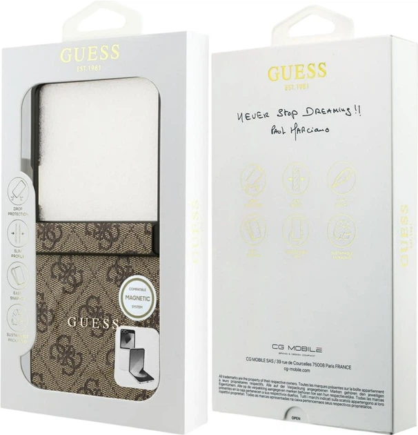 Панель Guess 4G Classic MagSafe для Samsung Galaxy Flip 7 Brown (GUHMZF7P4MSEGCW) - зображення 8