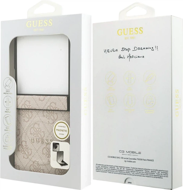 Панель Guess 4G Classic MagSafe для Samsung Galaxy Flip 7 Pink Sand (GUHMZF7P4MSEGCP) - зображення 8