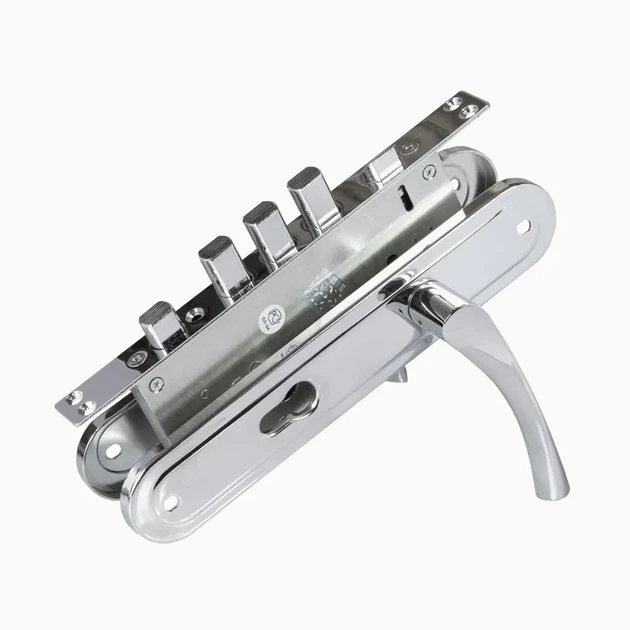 Дверной врезной замок с ручками APECS T-0523 R хром - изображение 5