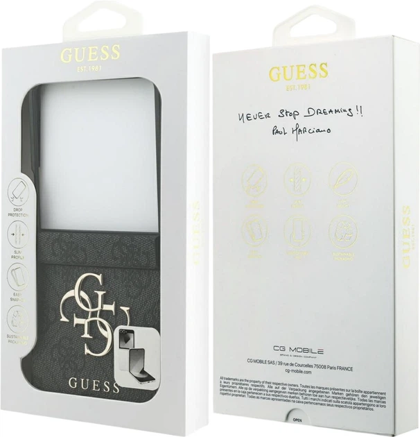 Панель Guess Big 4G Logo Classic Logo для Samsung Galaxy Flip 7 Black (GUHCZF74GMGGR) - зображення 8