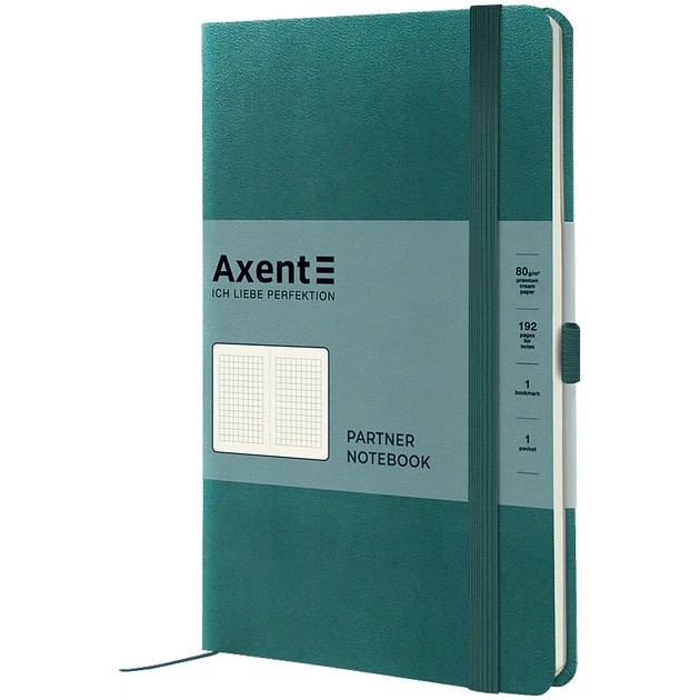 Записная книжка Axent Partner А5- 125х195 мм 96 листов клетка зеленая (8201-63-A) - Фото 2 Записная книжка Axent Partner А5- 125х195 мм 96 листов клетка зеленая (8201-63-A) - изображение 2