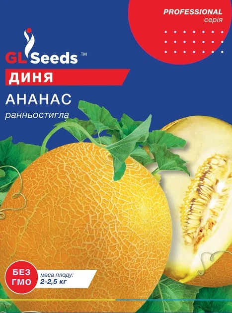 Семена Дыни GL Seeds Ананас 10г - Фото 1 Семена Дыни GL Seeds Ананас 10г - изображение 1