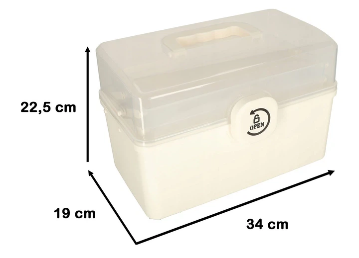 Organizer na leki KIK duzy XXL na zamek 34 x 19 x 22.5 cm (5903039737747) - obraz 3