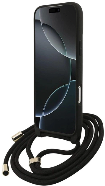 Etui Guess 4G Big Logo Cord Stap Crossbody do Apple iPhone 17 Pro Max Black (3666339526764) - obraz 6