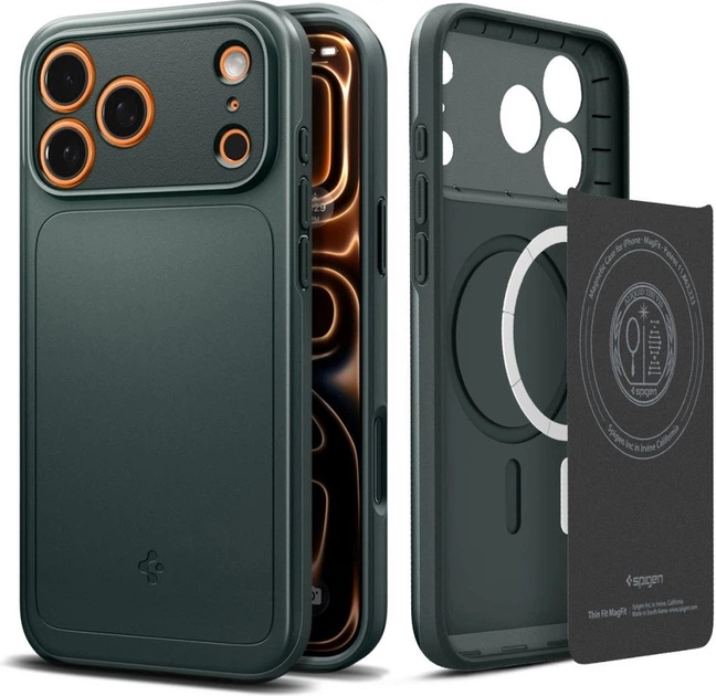 Панель Spigen Thin Fit MagSafe Case для Apple iPhone 17 Pro Max Abyss Green (ACS10275) - зображення 2