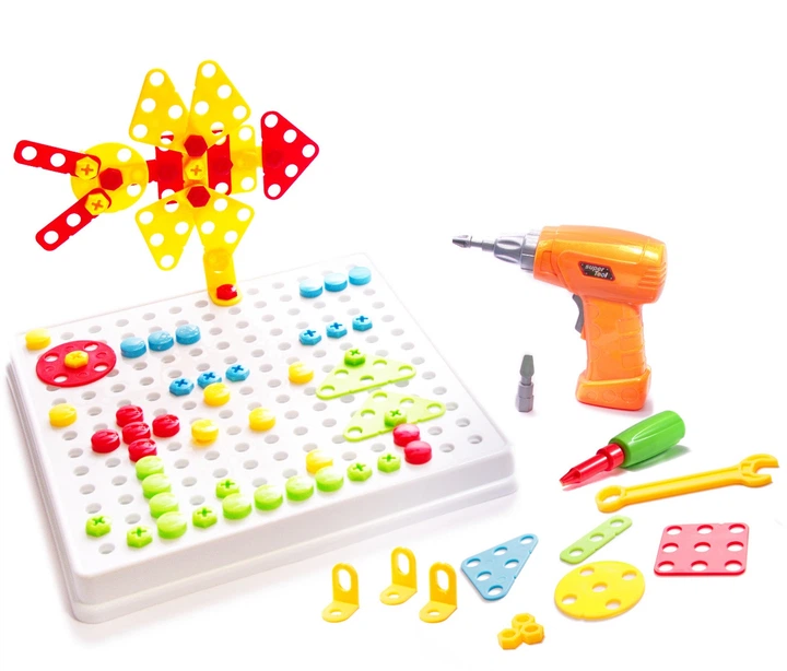 Дитячий набір інструментів KIK Creative Double Sided Box 6 в 1 261 ел. (5903039705272) - зображення 2