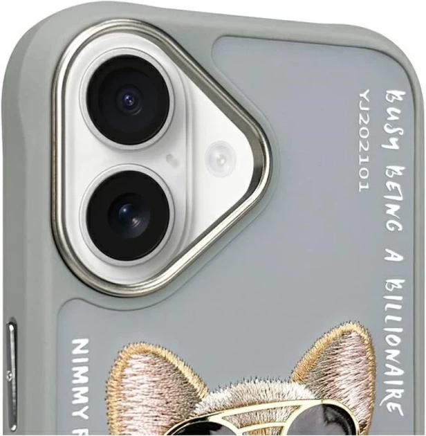 Панель Nimmy Glasses Cool Dog для Apple iPhone 16 Grey (6971080319303) - зображення 5